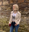 Guess white logo top