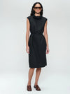 Jane Lushka dress poplin cotton blend -black