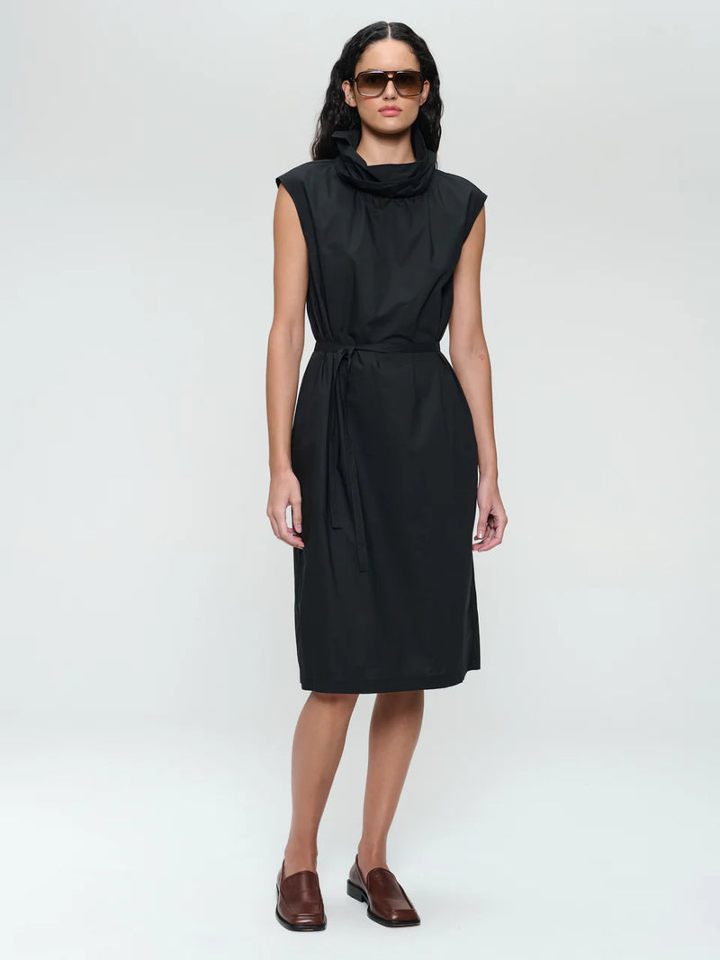 Jane Lushka dress poplin cotton blend -black
