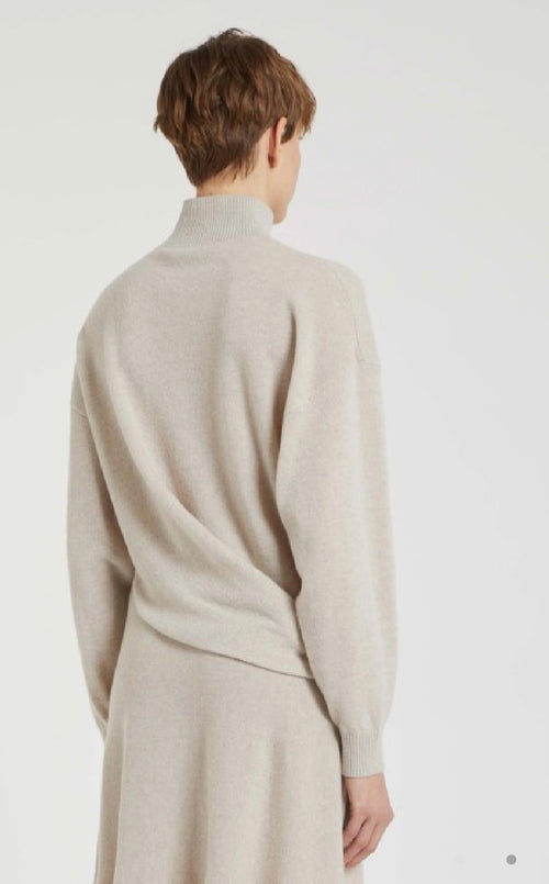 Marella Beige Turtleneck Sweater - DEBORAH