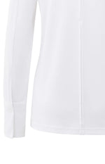 Yaya Jersey top with woven cuffs and slit detail - Pure White
