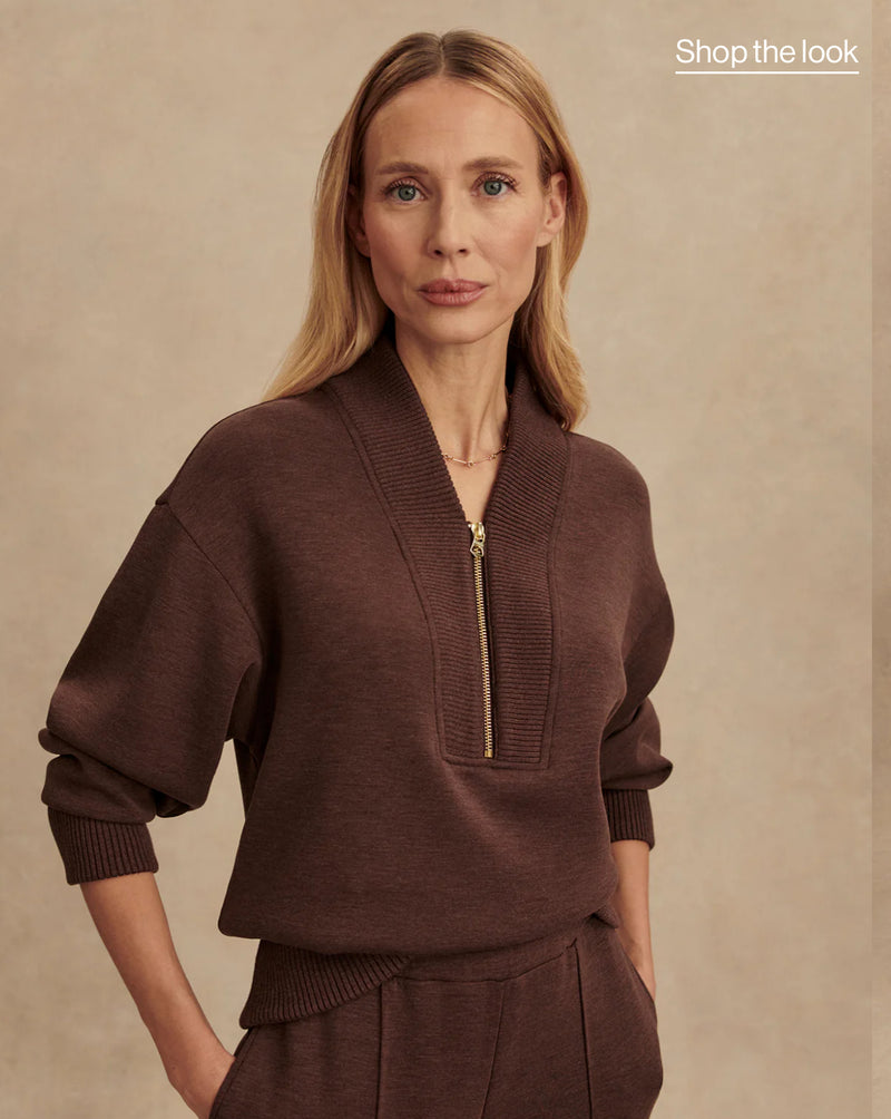 Varley Sally Half-zip - brown