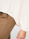 Marc Cain Flowing slip-on blouse with bow - Cream