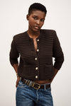 Ba&sh Gaspard Cardigan - Chocolat