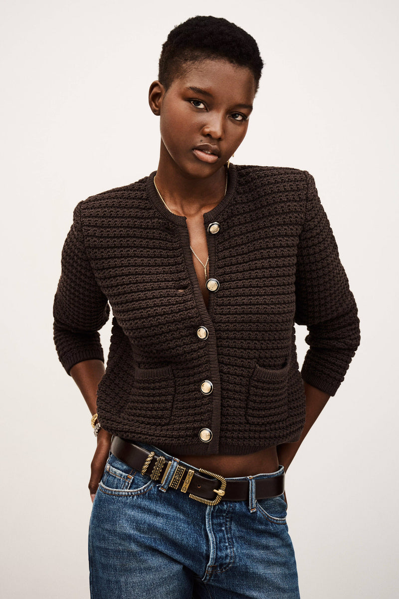 Ba&sh Gaspard Cardigan - Chocolat