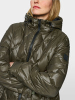 Marc Cain khaki quilted long coat