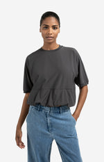 YAYA Short sleeve top with balloon hem