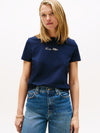 Tommy Hilfiger Textured logo tshirt - NAVY