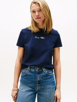 Tommy Hilfiger Textured logo tshirt - NAVY