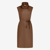 Jane Lushka dress poplin cotton blend -brown