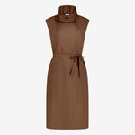 Jane Lushka dress poplin cotton blend -brown