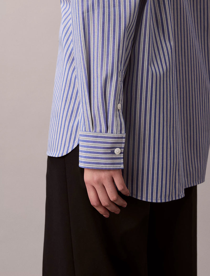 Calvin Klein Cotton Poplin Striped Shirt