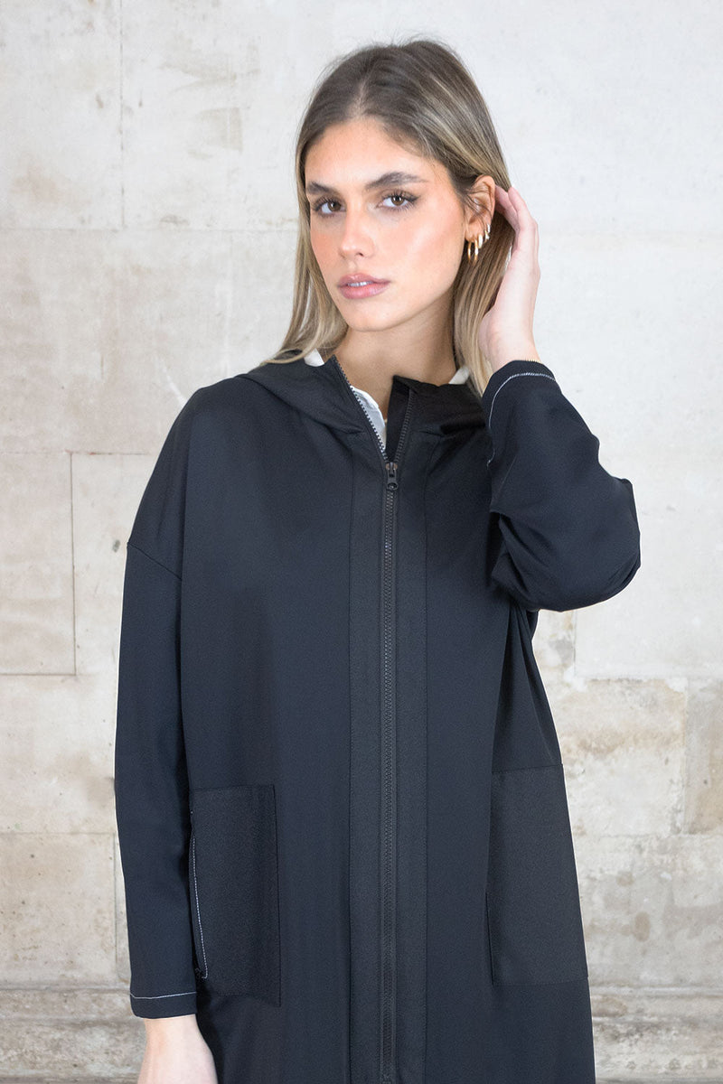 No2Moro Aphrodite Lightweight Duster Coat - Black