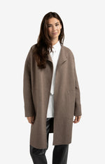 Yaya Long coatigan with patch pockets