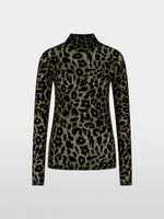 Marc Cain mesh long sleeve patterned top
