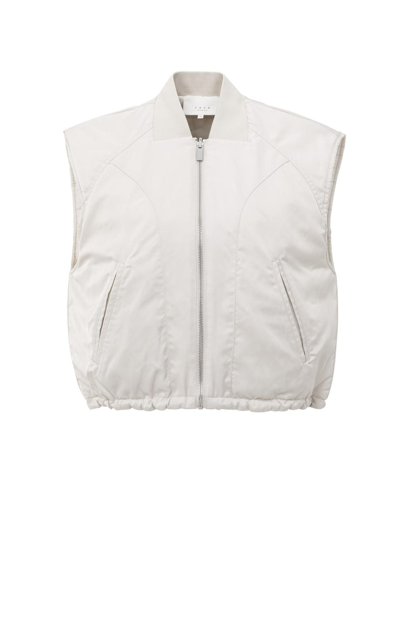 YAYA Reversible padded bodywarmer with zip closure