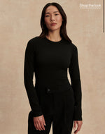 Varley Edna Long Sleeve Fitted Tee - Black