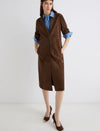 Marella Brown Suede Trench Coat