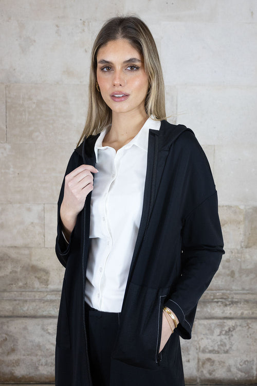 No2Moro Aphrodite Lightweight Duster Coat - Black