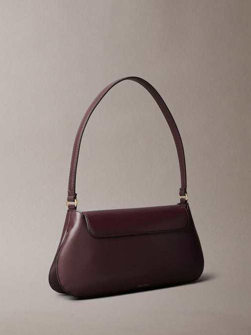 Calvin Klein Brown Top Flap Shoulder Bag
