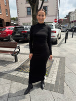 Pretty lavish Mabel High Neck Jersey Maxi Dress-black