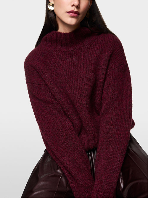 Marc Cain “knitted in Germany” cosy jumper - MAROON