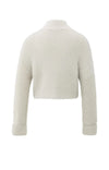 Yaya Fluffy Cropped Sweater - Cloud Grey
