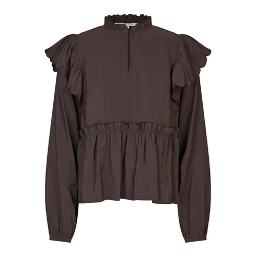Second Female Terra Frill Blouse - Brown