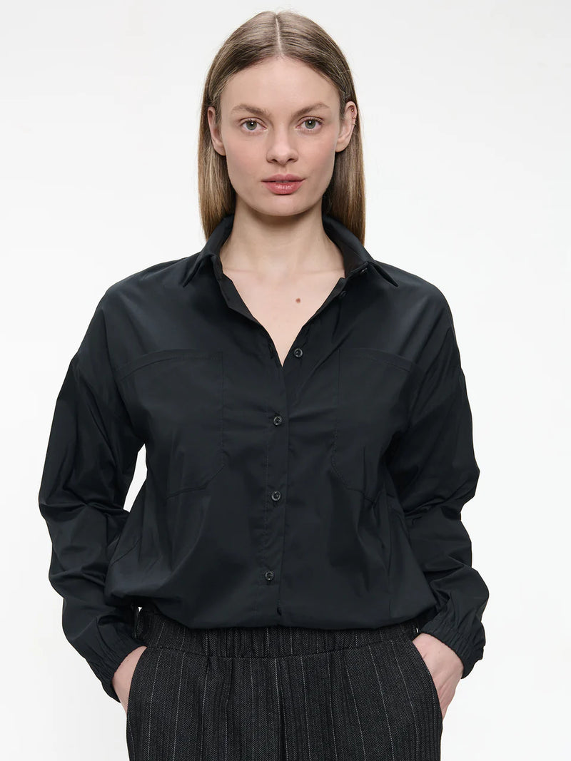 Jane Lushka Aneta cotton poplin blouse - Black