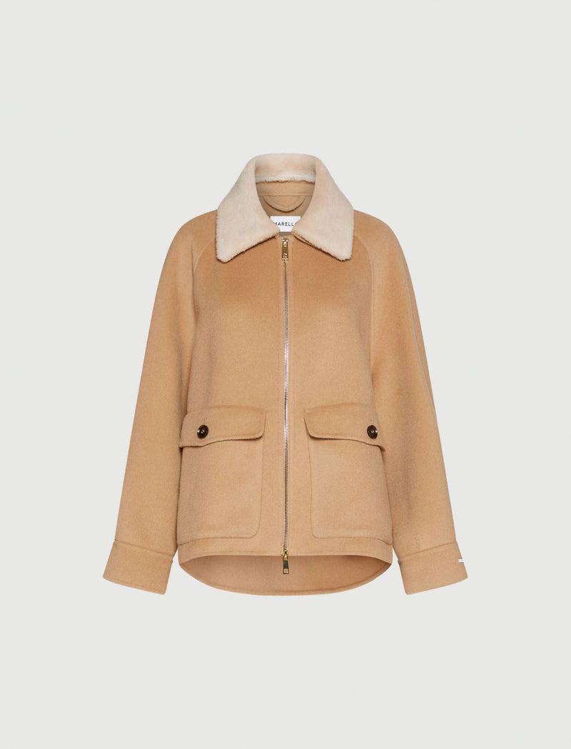 Marella Double-faced jacket - CAMEL