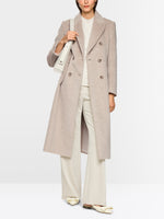 Marc Cain Fitted coat in alpaca wool blend