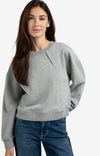 Yaya Sweatshirt with pleat details and side drawstring