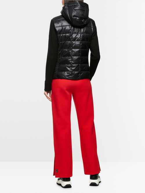 Marc Cain Jacket with faux down and hood - Black