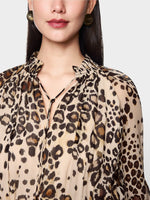 Marc Cain leopard print maxi dress with belt