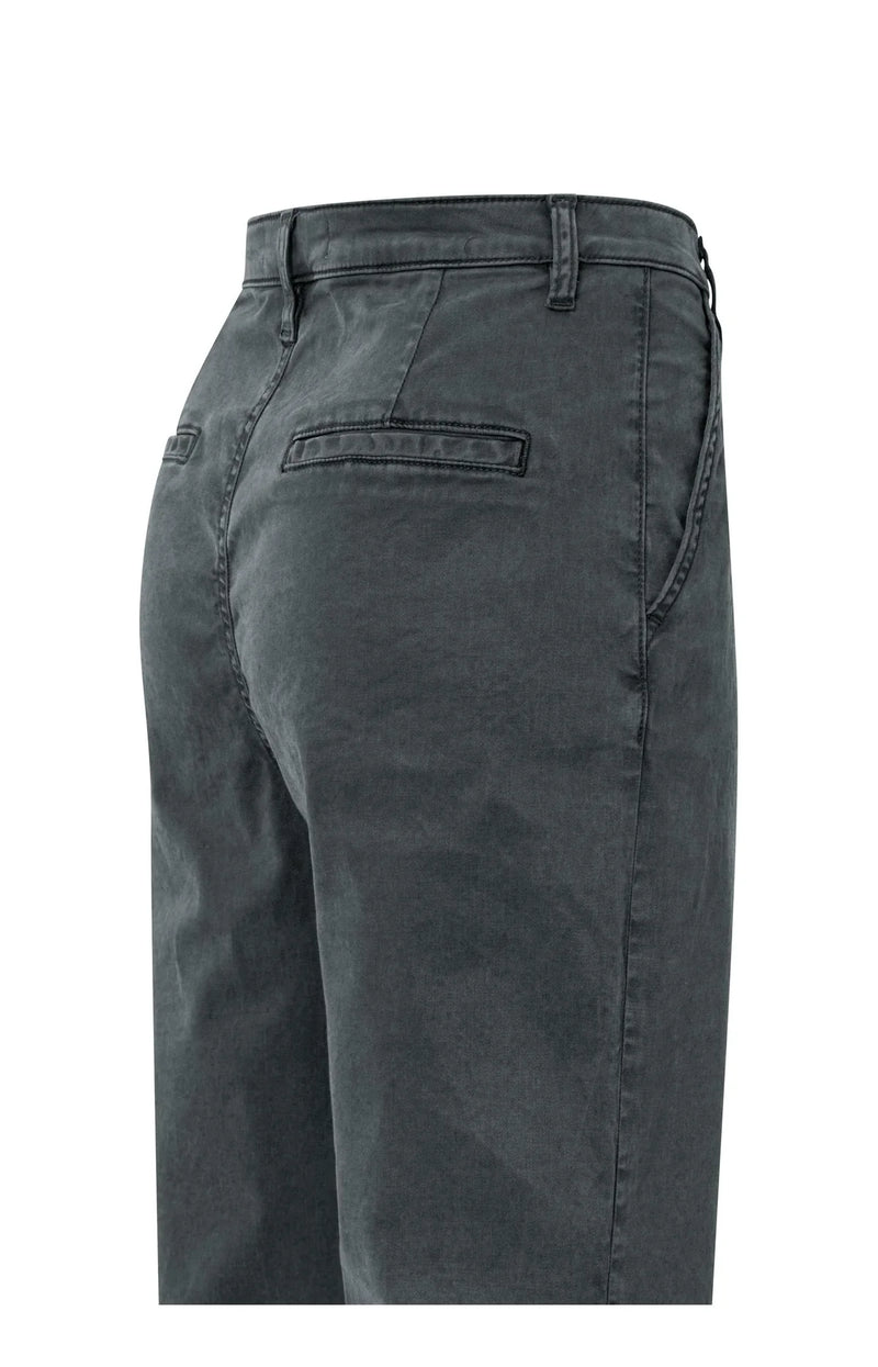 Yaya Trousers with pleats and chino pockets - Oyster Black
