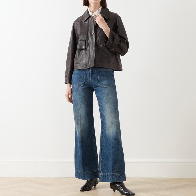 Weekend MaxMara Berbice brown Leather Jacket
