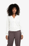 Yaya Blouse with Double Layer Look - White