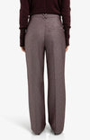 Yaya Shiny Woven Trousers - Fudge Purple Dessin