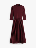 Tommy Hilfiger Pleated Midi Fit And Flare Dress