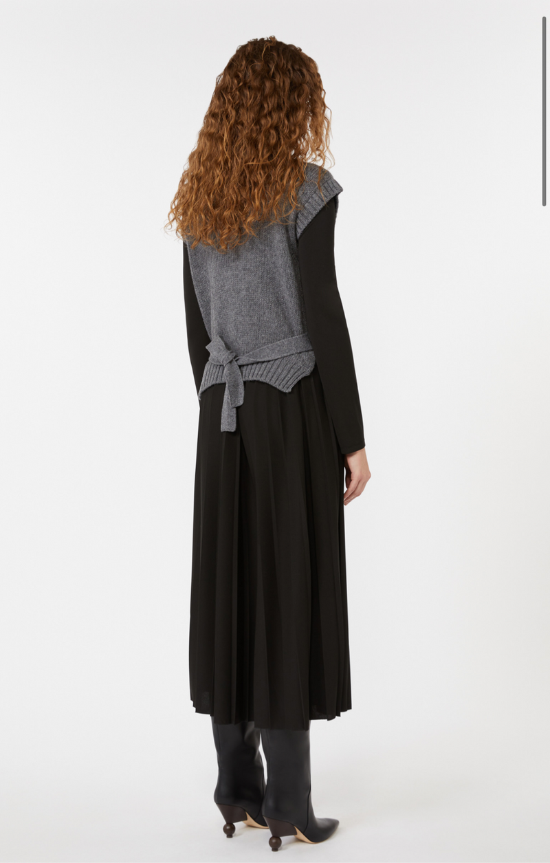 Weekend MaxMara 2-in-1 jersey and wool knit dress