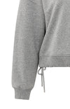 Yaya Sweatshirt with pleat details and side drawstring