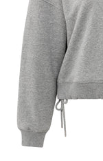 Yaya Sweatshirt with pleat details and side drawstring