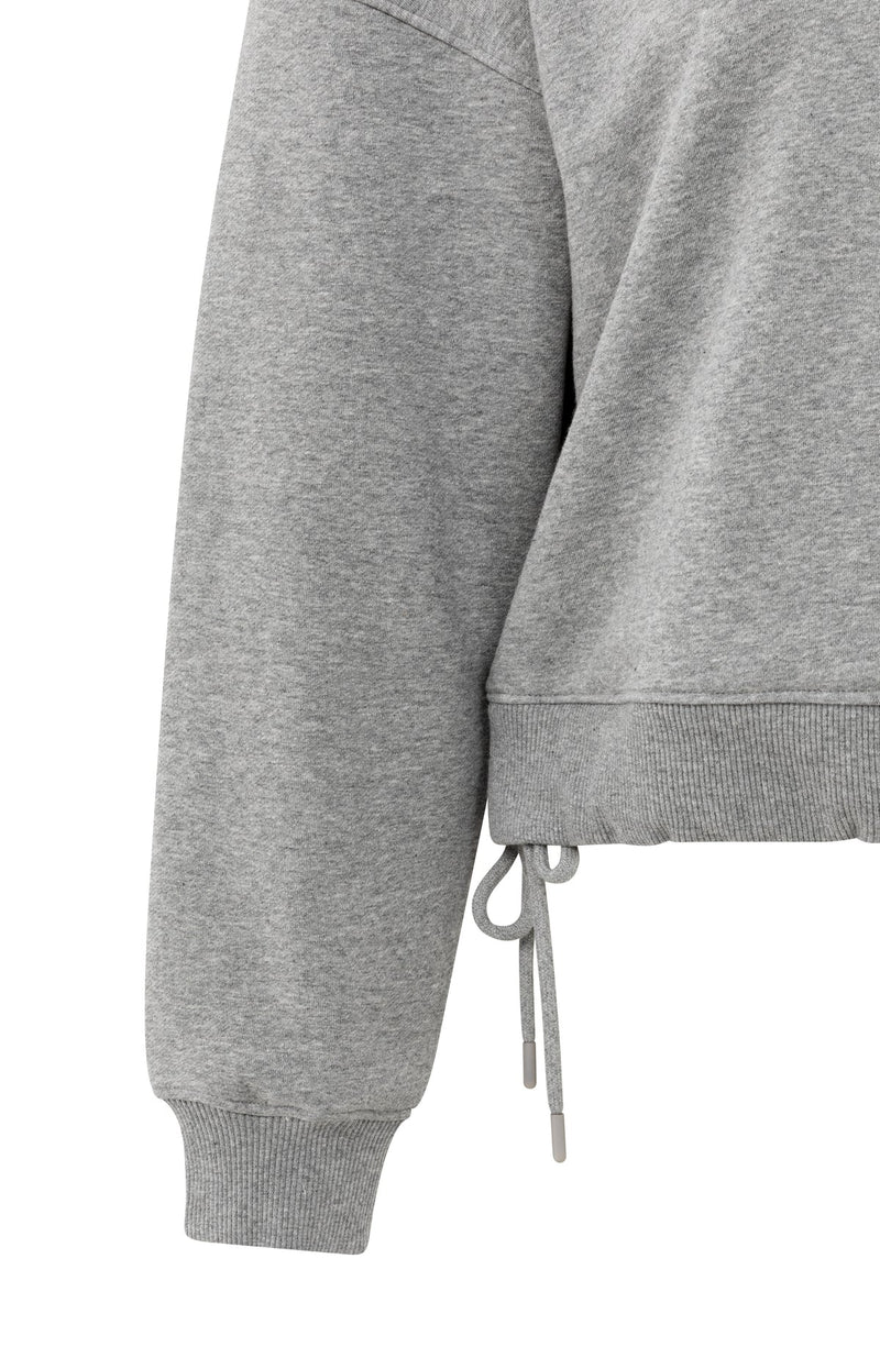 Yaya Sweatshirt with pleat details and side drawstring