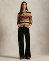 Polo Ralph Lauren green corduroy wide leg trouser