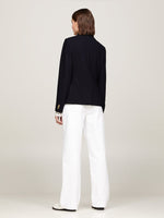 Tommy Hilfiger Gold Button Pique Double Breasted Blazer - Navy