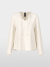 Marc Cain Flowing slip-on blouse with bow - Cream