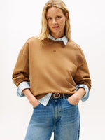 Tommy Hilfiger Brown Terry Flag Sweatshirt