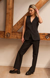 Yaya Trousers with Modern Waistband - Black