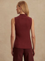 Varley Anastasia Rib Tank - Maroon