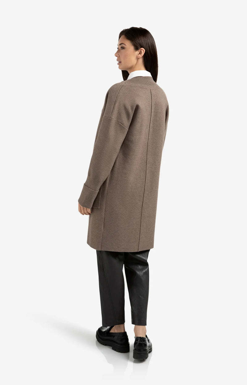 Yaya Long coatigan with patch pockets